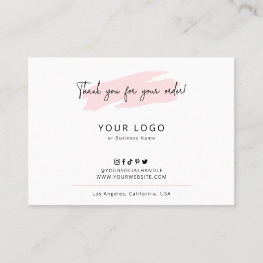 フェミニンピンクピラーキャンドル気に指示 名刺 (裏面)