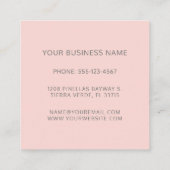 フェミニンピンク水彩フローラ名刺 スクエア名刺 (裏面)