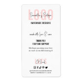 フェミニンピンク お届けありがとう ロゴボックスシール ラベル (正面)