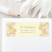 フェミニンファンシーモダンフローラパーソナライズされた ラベル (インサイチュ)