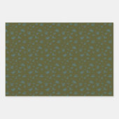 フェミニンフローラとストライプ紙シートのラップ ラッピングペーパーシート (正面3)