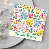 フェミニンフローラカラフルハート スクエア名刺