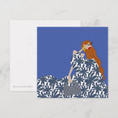 フェミニンフローラガーデンパーティーファッションイラストレーション 招待状 (正面/裏面)