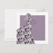 フェミニンフローラガーデンパーティーファッションイラストレーション 招待状 (正面/裏面)