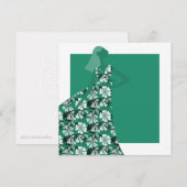 フェミニンフローラガーデンパーティーファッションイラストレーション 招待状 (正面/裏面)