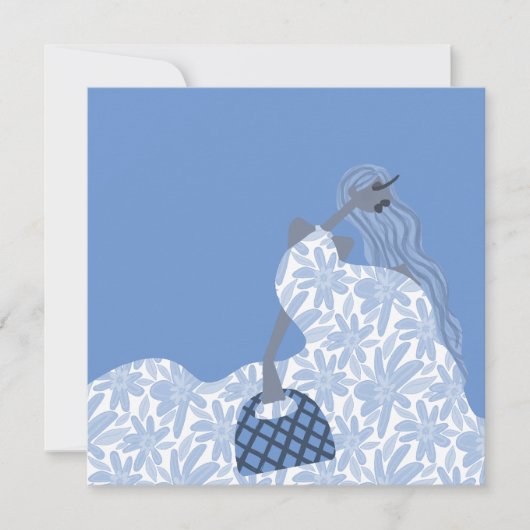 フェミニンフローラガーデンパーティーファッションカード 招待状 (正面)