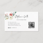 フェミニンフローラモダンピンクと白 名刺 (裏面)