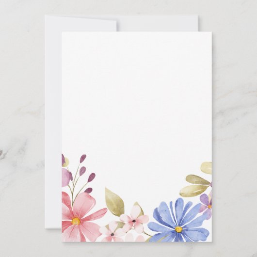 フェミニンフローラリース60th誕生日パーティー 招待状 (裏面)