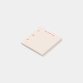 フェミニンフローラ水色ピンク箇条書きカスタム ポストイット (アングル)