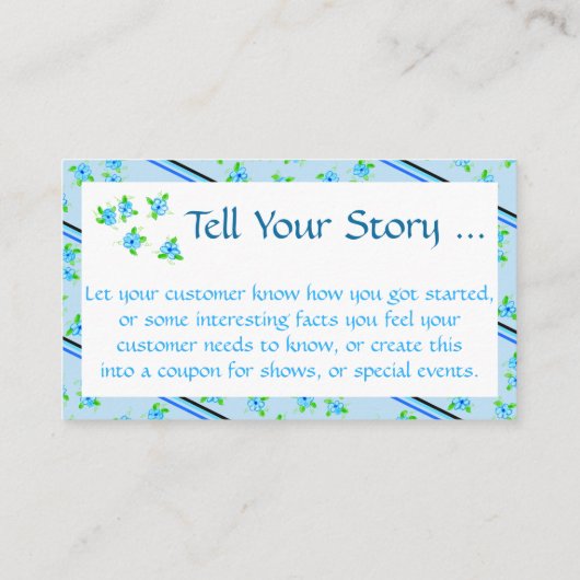 フェミニンフローラ青 割引カード (裏面)