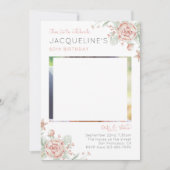 フェミニンフローラ60番目の誕生日招待状 招待状 (正面)