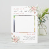 フェミニンフローラ60番目の誕生日招待状 招待状 (スタンド正面)