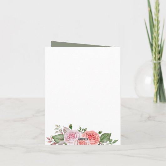 フェミニンフローラ&ダイヤモンド30歳の誕生日 招待状 (裏面)