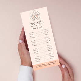 フェミニンブルッシュピンクサロン＆スパ料金表サービス ラックカード