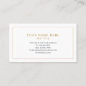 フェミニンプロフェッショナル名刺テンプレート 名刺 (裏面)