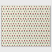 フェミニンベージュのピンクの水の色バラ ラッピングペーパー (フラット)