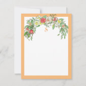 フェミニンモノグラムのフローラ ノートカード (正面)