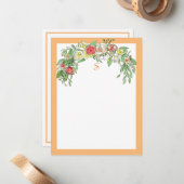 フェミニンモノグラムのフローラ ノートカード (正面/裏面インサイチュ)