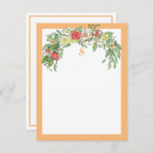 フェミニンモノグラムのフローラ ノートカード (正面/裏面)