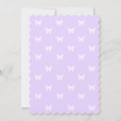 フェミニンリボモダンンボウパープルシック ノートカード (裏面)