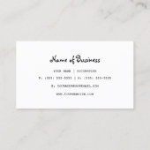 フェミニンレトロブックキーパーウーマン財務顧問 名刺 (裏面)