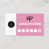 フェミニンロイヤリティカード顧客パンチリワードカード 名刺 (正面)