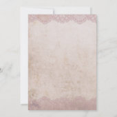 フェミニンヴィンテージピンクスカル成人ハローウィンパーティ 招待状 (裏面)