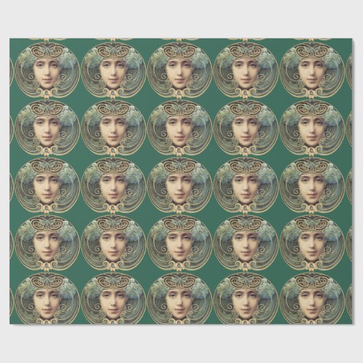 フェミニンヴィンテージ新しい美しい ラッピングペーパー (フラット)