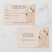 フェミニンヴィンテージ新しい贈与証 割引カード (正面/裏面)