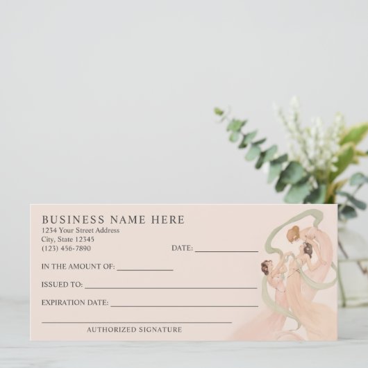 フェミニンヴィンテージ新しいMayfliesギフト証明書 (スタンド正面)