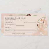 フェミニンヴィンテージ新しいMayfliesギフト証明書 (正面/裏面)