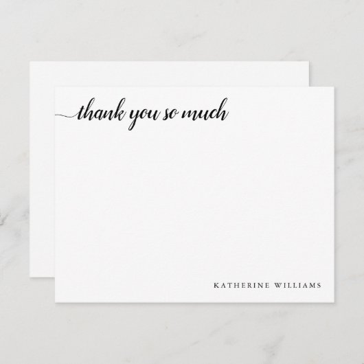 フェミニン台本をありがエレガントモダンとう ノートカード (正面/裏面)