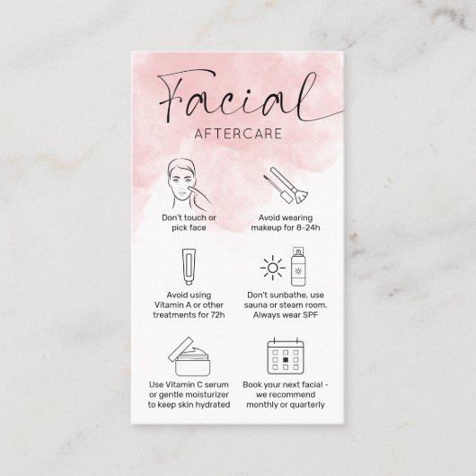 フェミニン後のピンクの水の色気に顔 名刺 (正面)