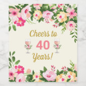 フェミニン応援誕生日ワインボトルラベルセット ワインラベル (シングルラベル)