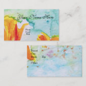 フェミニン抽象芸術名エレガント刺 名刺 (正面/裏面)