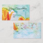 フェミニン抽象芸術名エレガント刺 名刺 (正面/裏面)