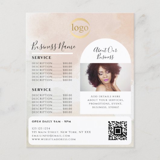 フェミニン抽象芸術水の色の絵を描移動 チラシ (正面)