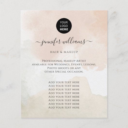 フェミニン抽象芸術水の色の絵を描移動 チラシ (裏面)