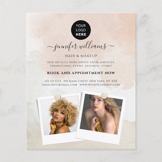 フェミニン抽象芸術水の色の絵を描移動 チラシ (正面)