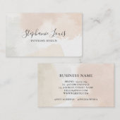 フェミニン抽象芸術水の色は絵を描ボホに染める コーリングカード (正面/裏面)