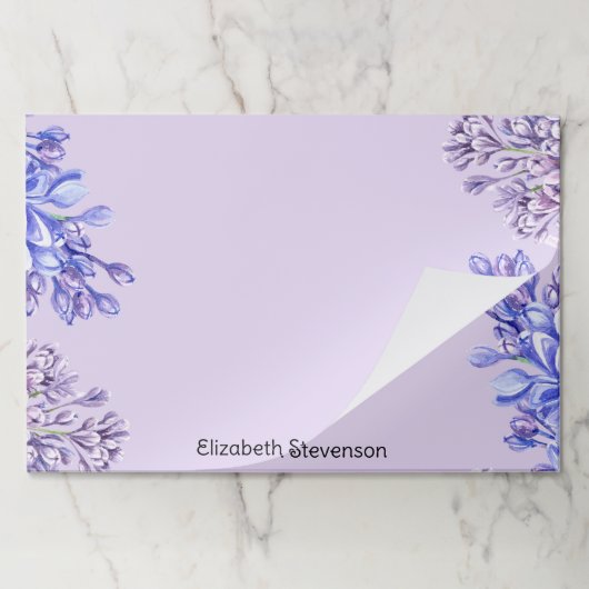 フェミニン水エレガント色薄紫花名 ペーパーパッド (折り畳み)