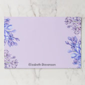 フェミニン水エレガント色薄紫花名 ペーパーパッド (正面)