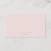 フェミニン水彩赤面花フローラ結婚ズ プレイスカード (裏面)