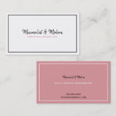 フェミニン白ピンクエレガントプロフェッショナル 名刺 (正面/裏面)