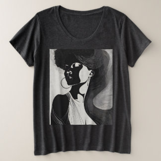 フェミニン線 プラスサイズTシャツ