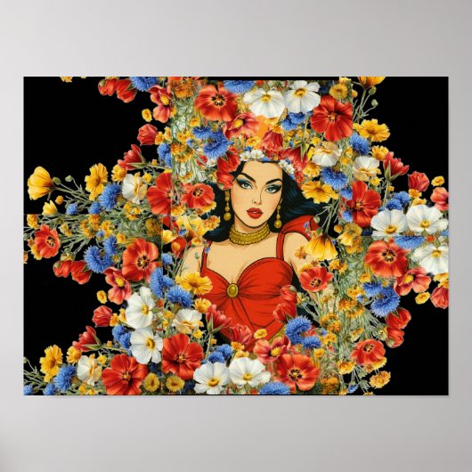 フェミニン美しいウォールアート – 女性 ポスター (正面)