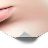 フェミニン美しいティール（緑がかった色）羽毛のアドレス ポスター (角)