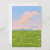 フェミニン自然ブライダルシャワー 招待状 (裏面)