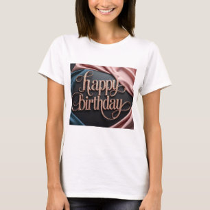 フェミニン誕生日の贅沢なエレガント贅沢 Tシャツ