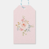 フェミニン赤面ゴールドバニーベビーシャワーパーティーの好意 ギフトタグ (裏面)